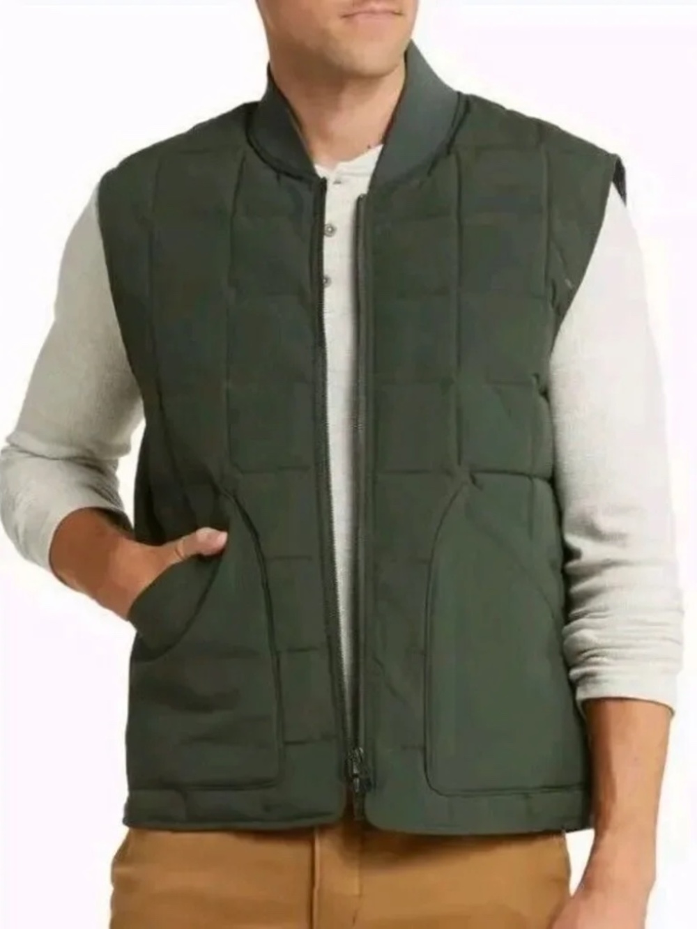 Rodd & Gunn Milford Quilted Zip Vest Size Medium Olive Green Size XL